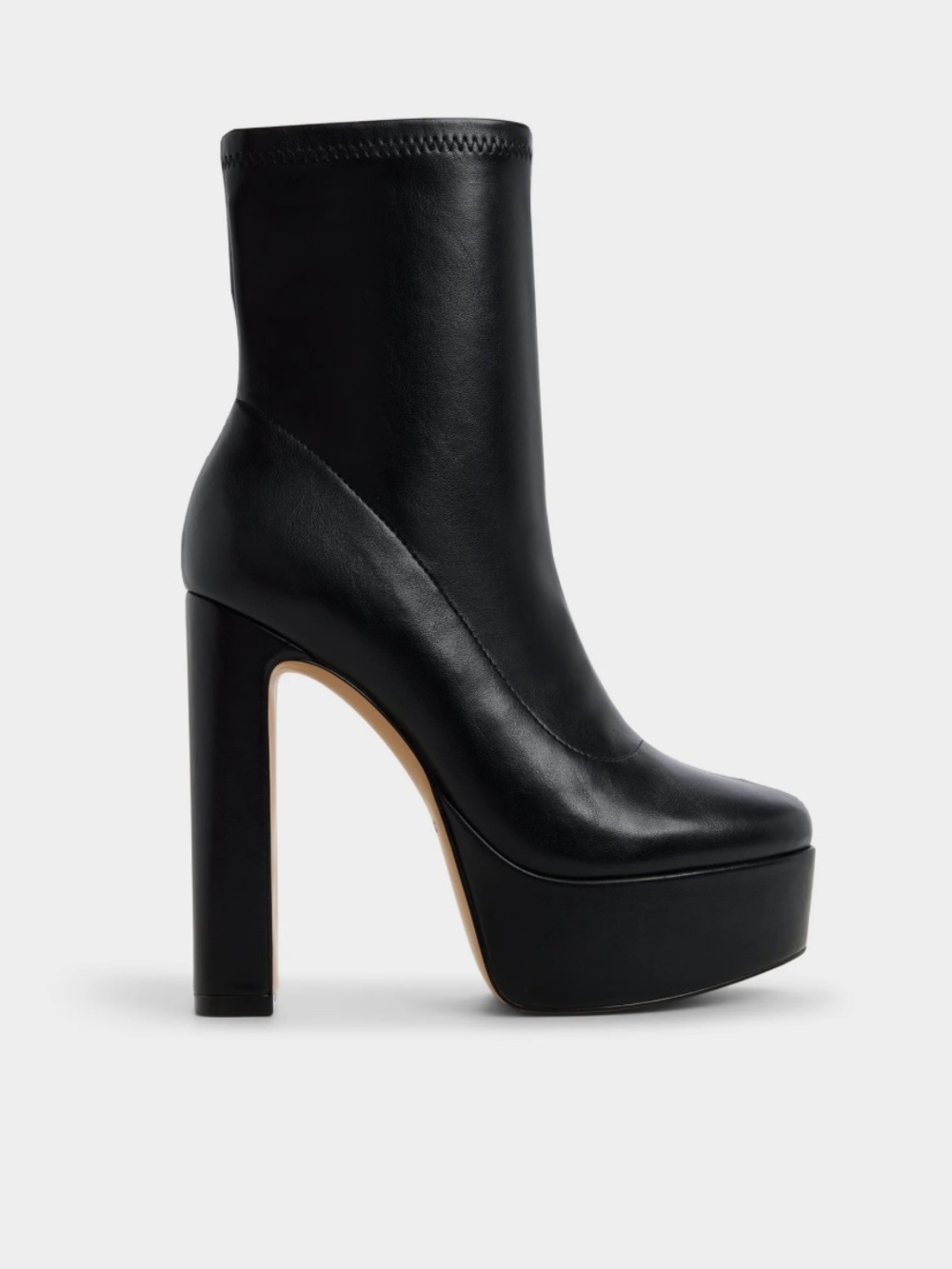 ALDO Black Platform High-Heel Ankle Boots